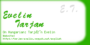 evelin tarjan business card